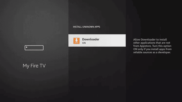firestick Find the Downloader app and click it